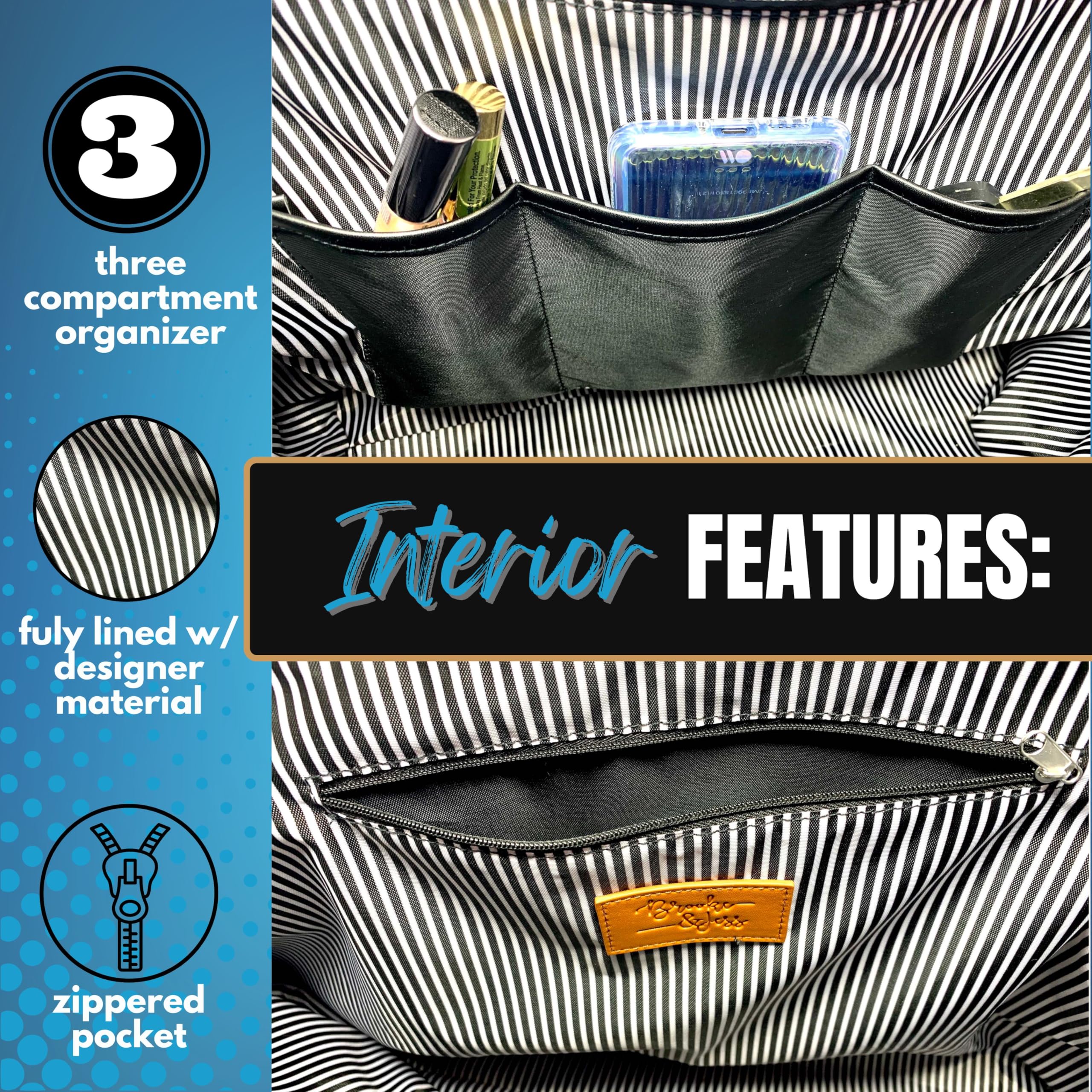 Professional Nurse Tote Bag for Women - Large Medical Work Bag with Multiple Zippered Pockets & Reinforced Shoulder Straps - Perfect Christmas Gift for Healthcare Workers - Ideal for Hospital Shifts, Nursing School, and Daily Commute