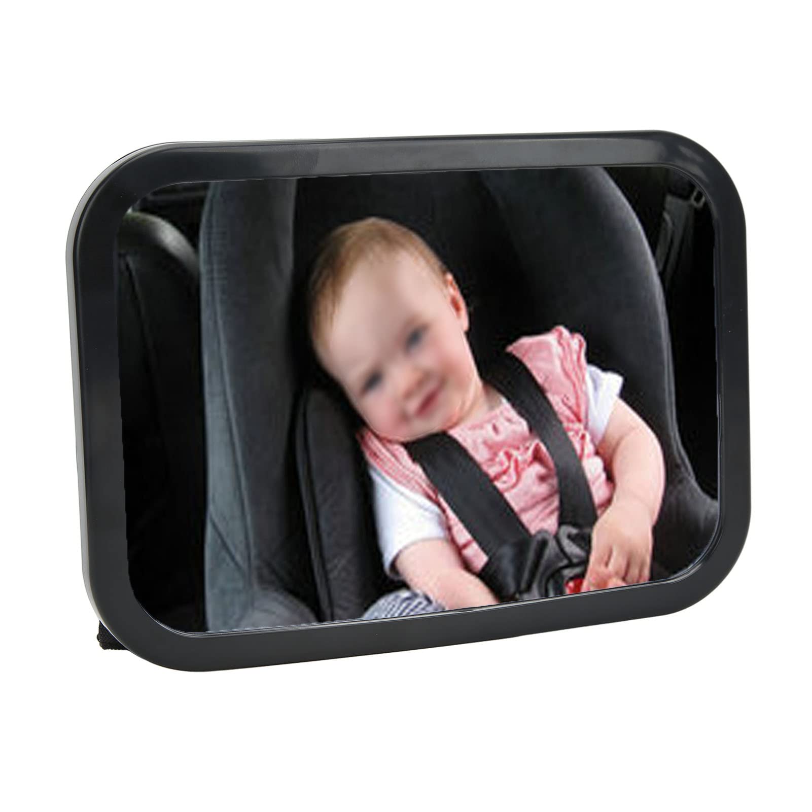 Shatterproof Baby Car Mirror - Clear Rear Facing Car Seat Mirror for Toddlers | Safe Driving Essential | ABS Acrylic Unbreakable Design | Perfect for Road Trips & Daily Commutes with Infants