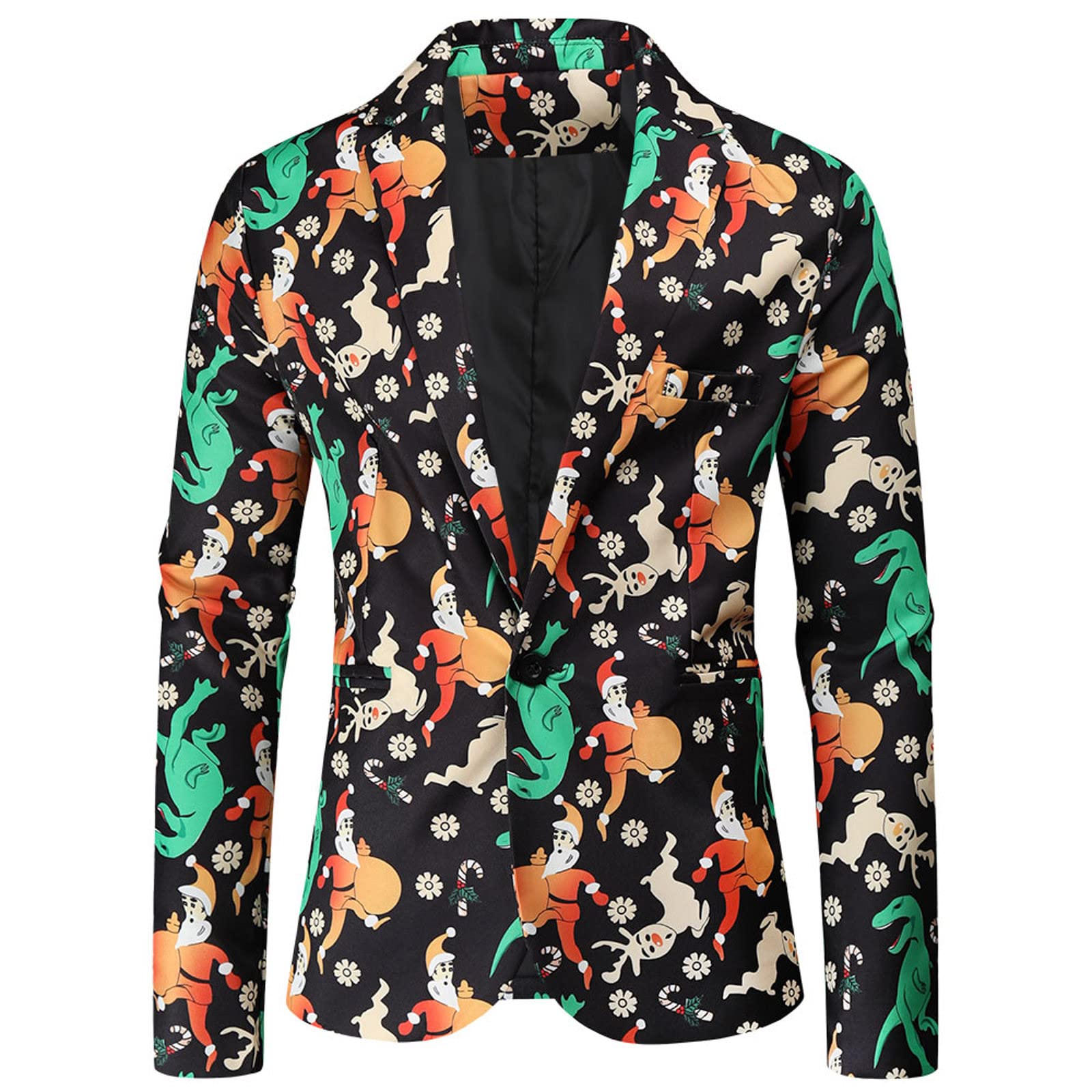 Stylish Printed Tuxedo Suit for Men - Single-Breasted Casual Blazer & Coat - Perfect for Christmas Parties, Weddings & Formal Events - Ideal for Shorter Men