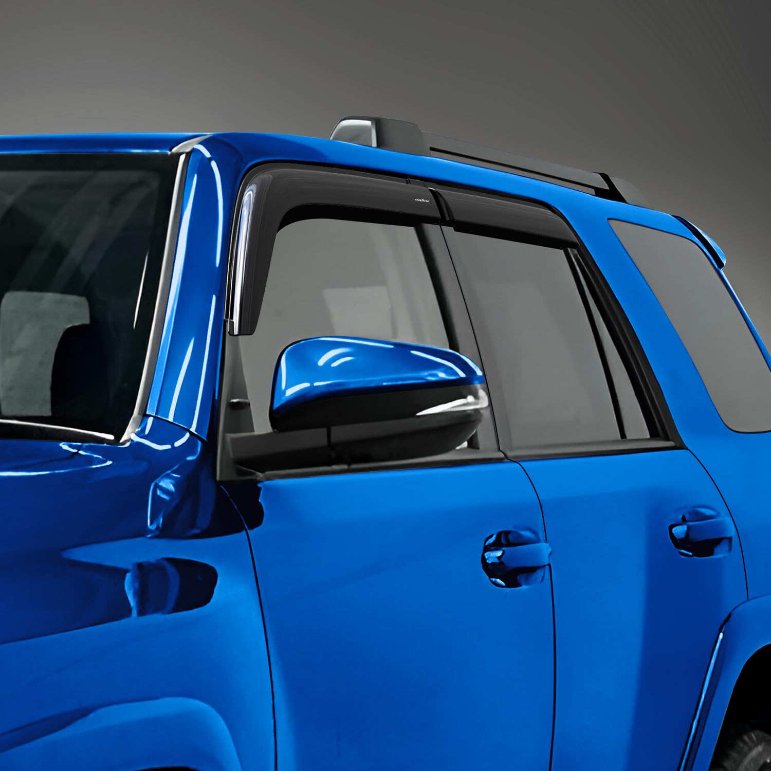 Goodyear Shatterproof Side Window Deflectors for Toyota 4Runner 2010-2024 - 4-Piece Tape-On Rain Guards & Vent Visors - Durable Car Window Deflectors for Weather Protection & Improved Airflow - Perfect for Rainy Days & Highway Driving