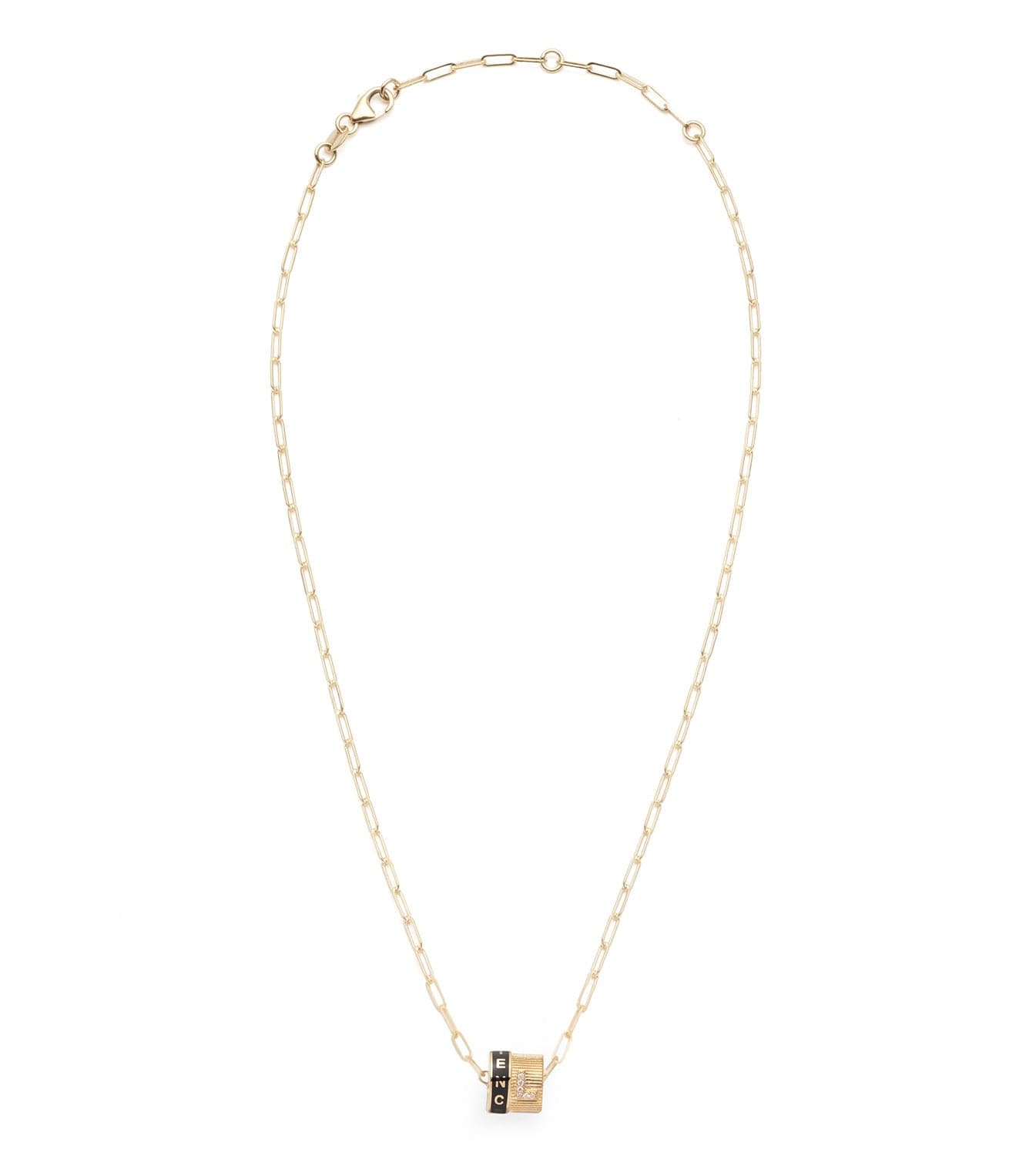 Resilient Pave Diamond Initial Heartbeat Necklace - Dainty Clip Chain for Women - Perfect for Valentine's Day Gifts, Anniversary Presents & Everyday Elegance