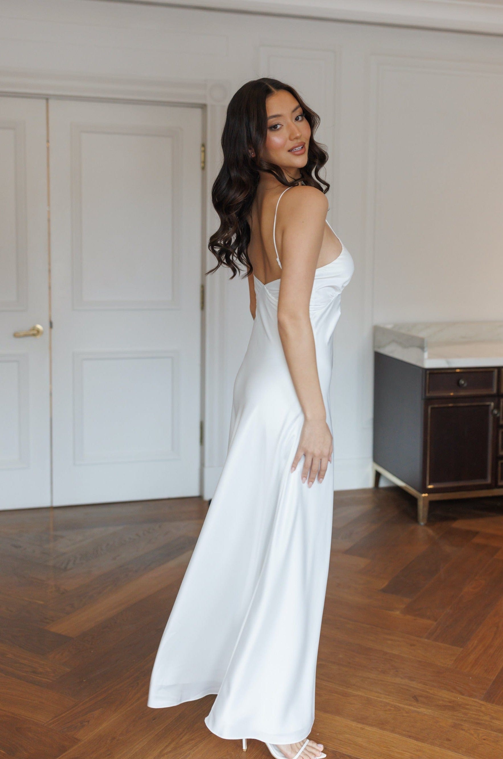 Anine Satin Maxi Bridal Slip - Elegant Wedding Dress Slip for Brides & Formal Events - Perfect for Weddings, Prom, Evening Gowns & Special Occasions