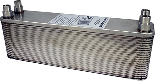 Duda Energy HX2340 40 Plate Stainless Steel Heat Exchanger - 3/4