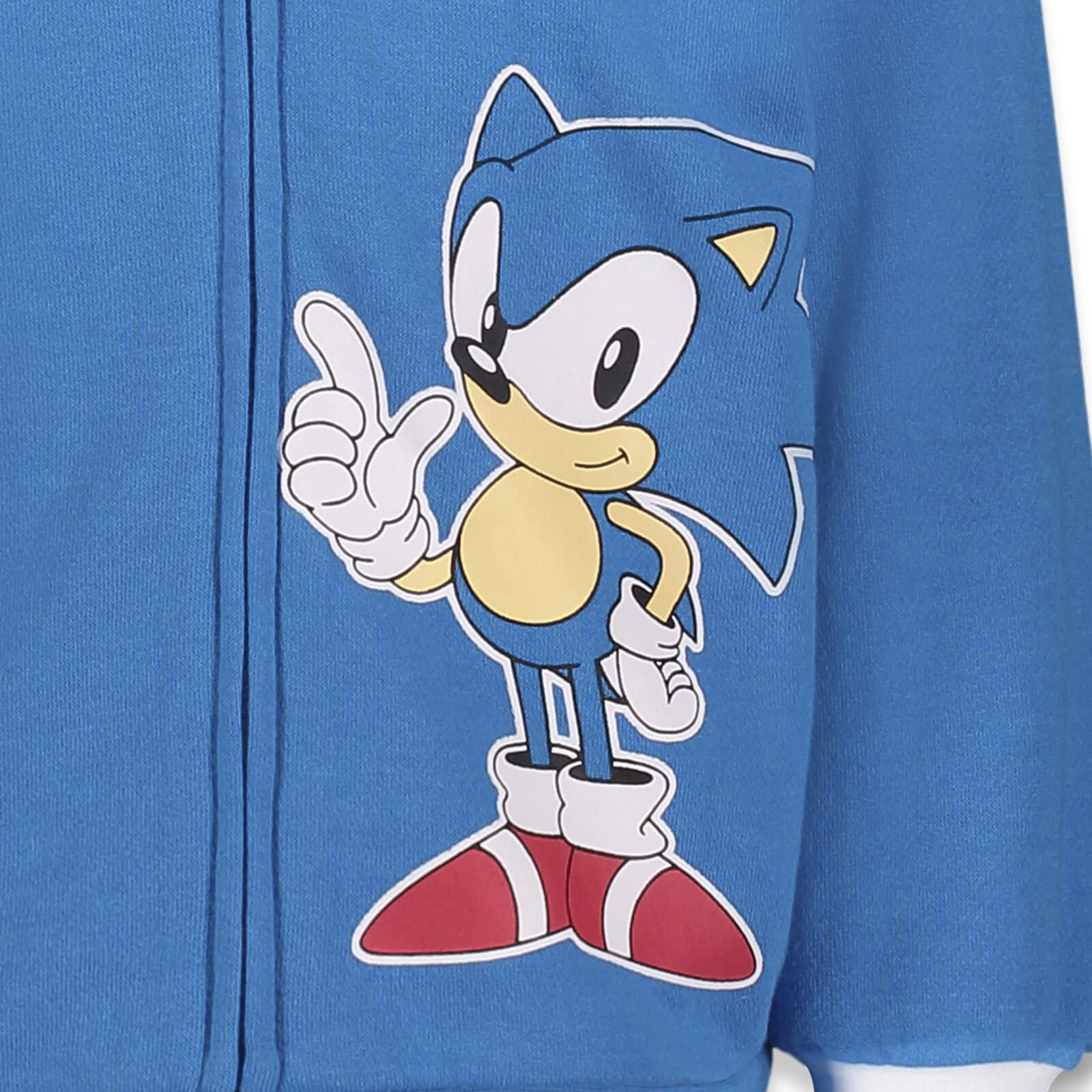 SEGA Sonic the Hedgehog Shadow & Knuckles Fleece Zip-Up Hoodie for Kids - Warm & Stylish Unisex Pullover for Toddlers to Big Kids - Perfect for Gaming, School & Outdoor Activities