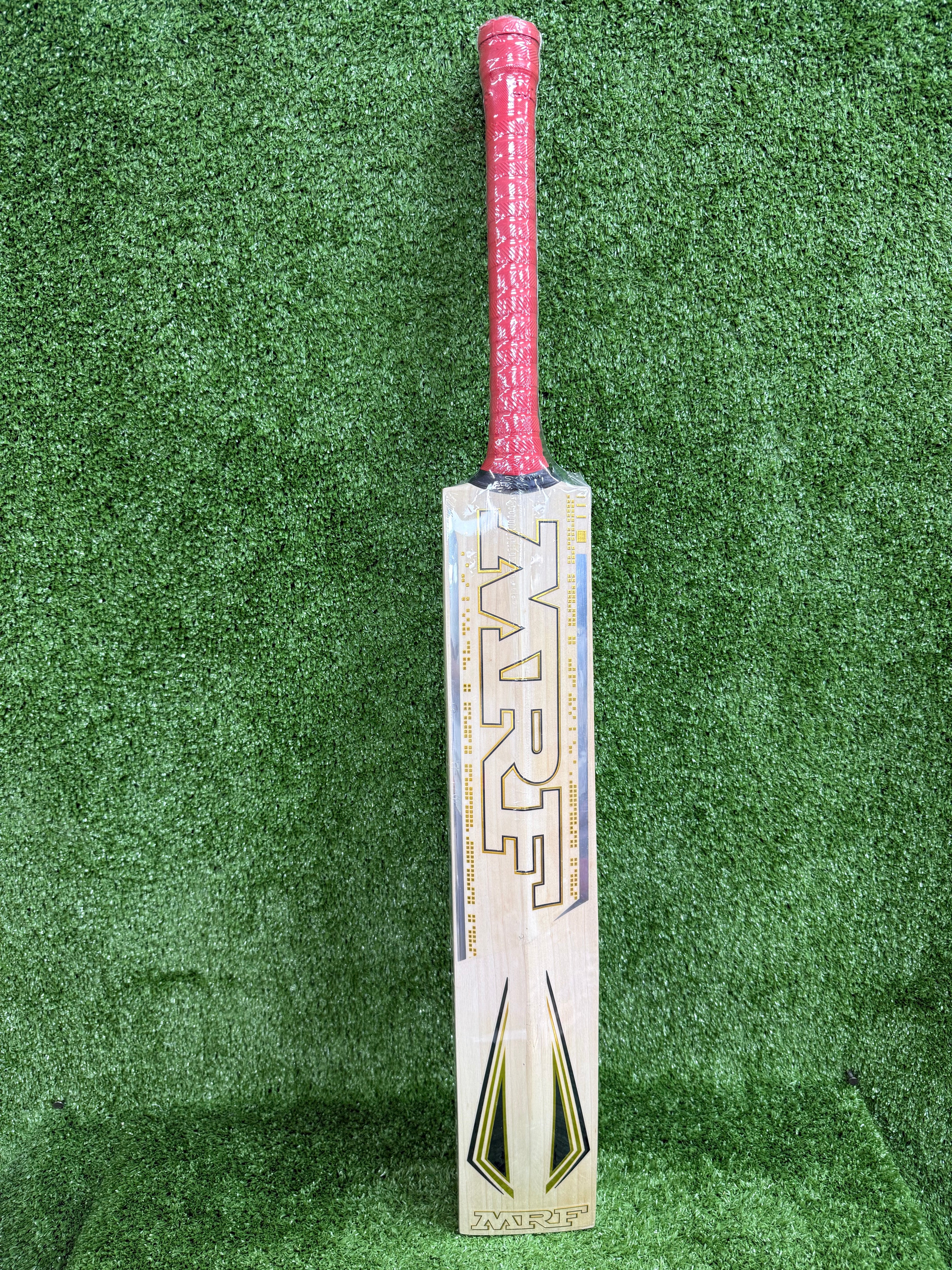 MRF Warrior Gold English Willow Cricket Bat - Premium Quality for Professional & Amateur Players - Perfect for Matches, Training & Practice Sessions