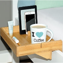 Bamboo Bed Shelf & Tray - Portable Breakfast Tray, Laptop Stand & Book Holder for Bed, Sofa & Floor Use - Perfect for Reading, Working & Dining in Bed