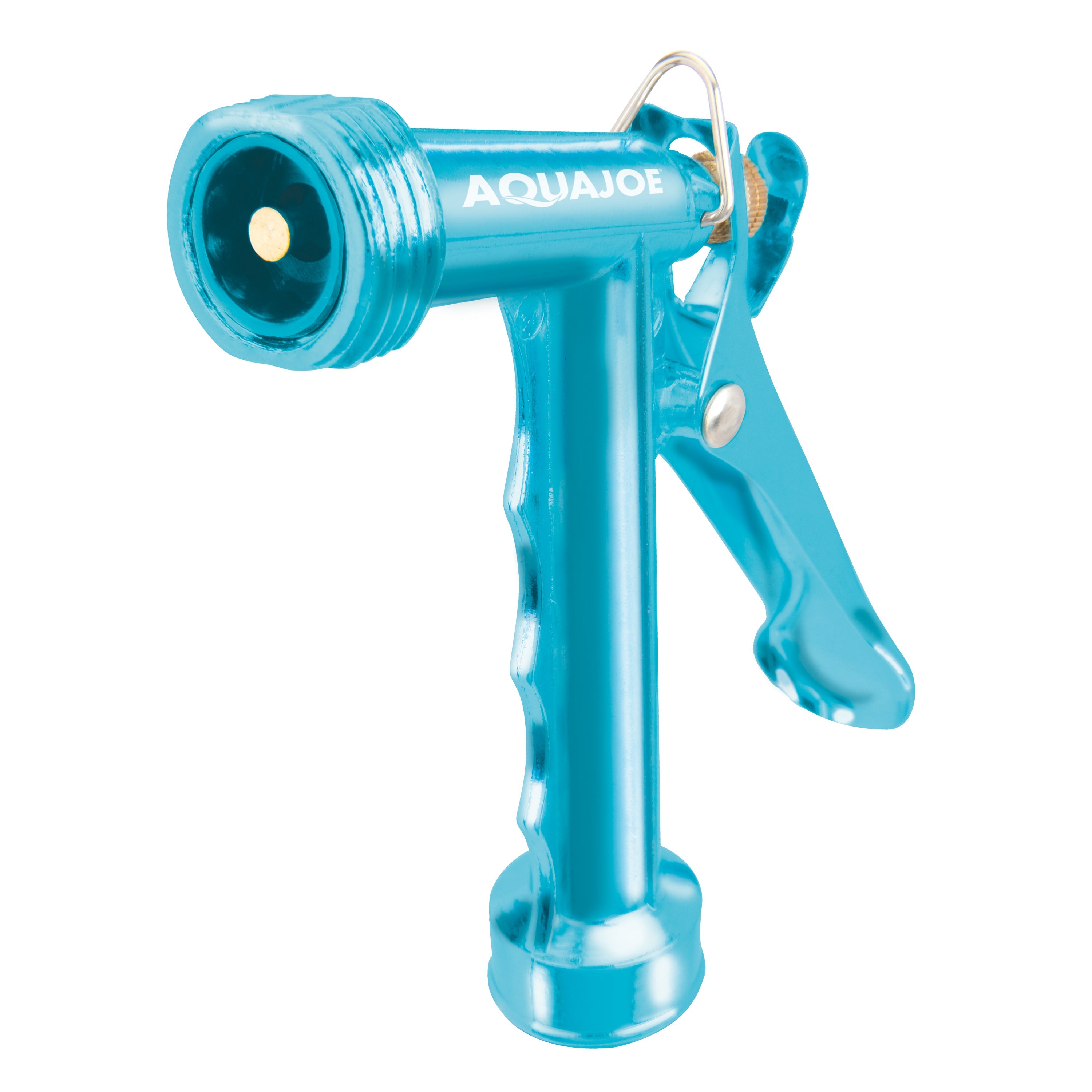 Aqua Joe AJPGN 2PK Full Metal Pistol Grip Hose Nozzle - 2 Pack Heavy Duty Garden Spray Nozzle with 3 Adjustable Spray Patterns for Watering, Washing Cars & Outdoor Cleaning