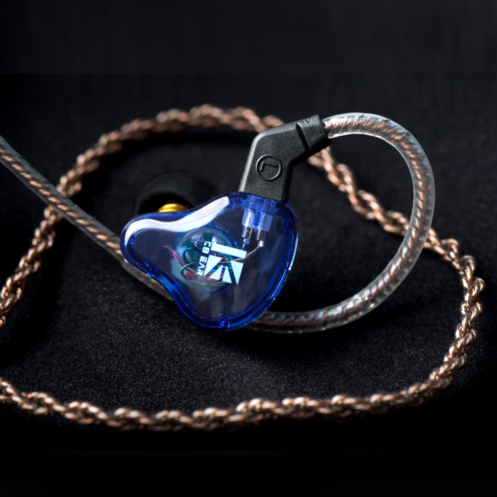 Kinboofi KBEAR KS2 HiFi Hybrid Stereo Wired In-Ear Monitors with Noise Cancelling - Detachable 2-Pin Cable & Built-in Mic (Blue) | Professional Audiophile Earphones for Musicians, Studio Recording & Sports Workouts