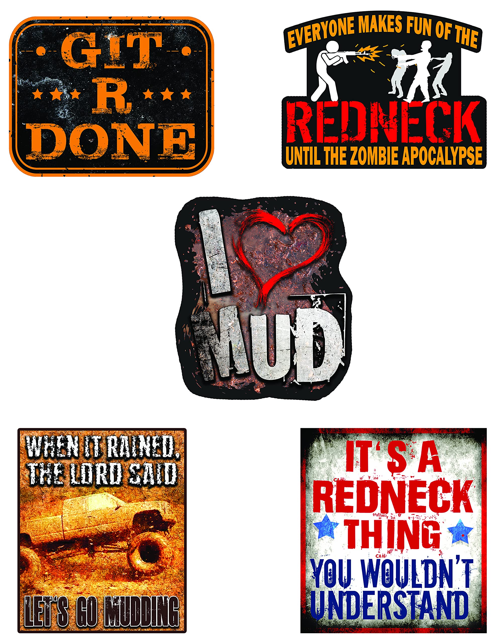 Redneck Stickers Pack of 24 - Waterproof Vinyl Decals for Trucks, Coolers & Party Decor - Funny Southern Pride Decoration for Tailgating, Hunting & Country Lifestyle