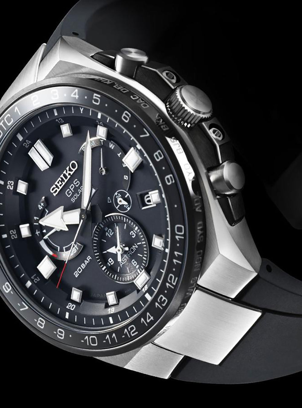 SEIKO ASTRON GPS Solar Men's Watch SBXB169 - Japanese Made Stainless Steel Sports Chronograph with GPS Sync & Solar Power - Perfect for Business, Travel & Outdoor Adventures