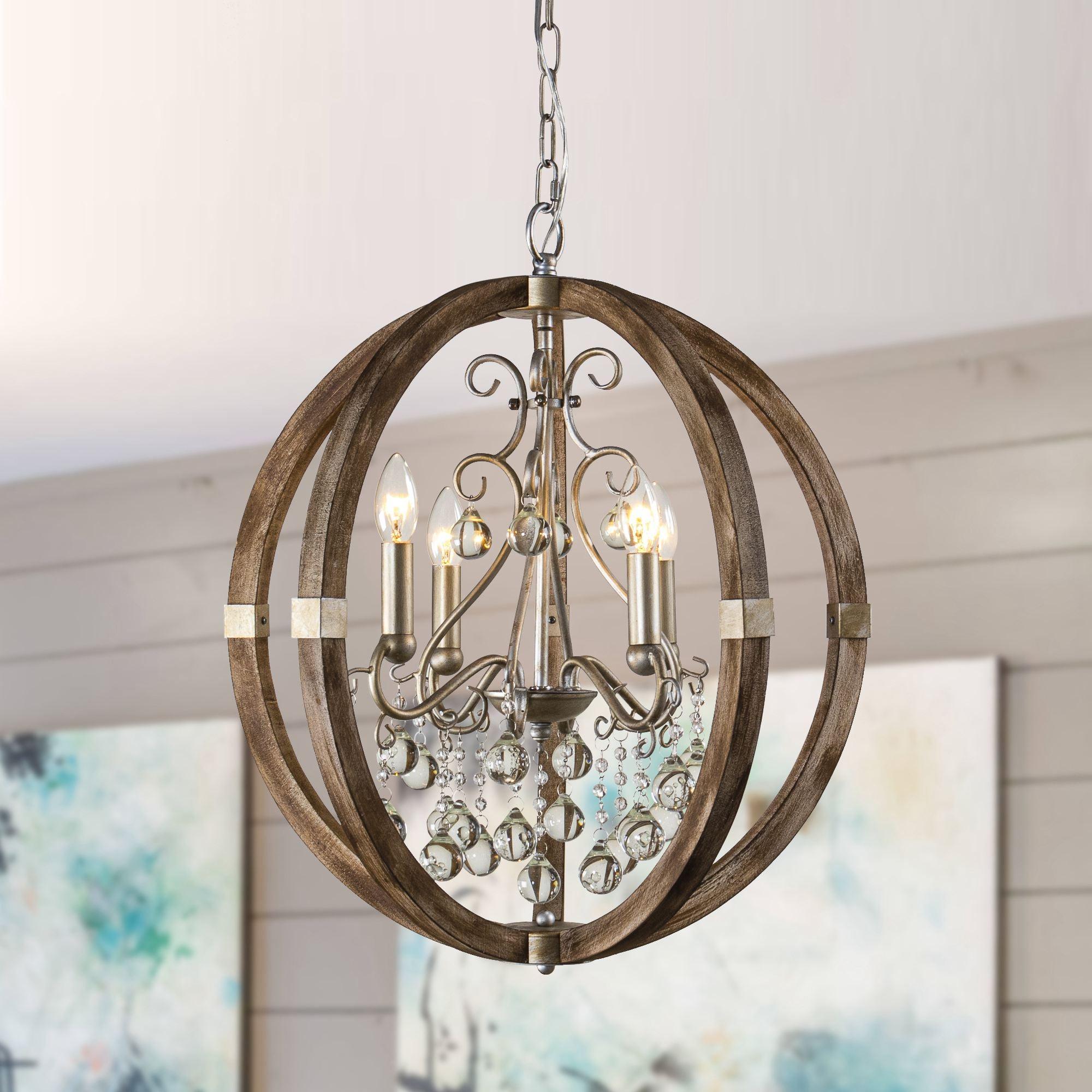 Retha Brown 4-Light Industrial Cage Pendant Lighting Fixture - Perfect for Kitchen Island, Dining Room, and Farmhouse Decor