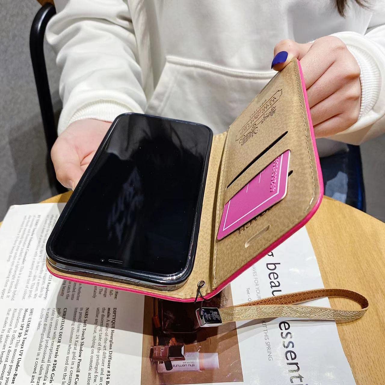Premium Magnetic Leather Flip Case for iPhone 12 Pro Max (6.7