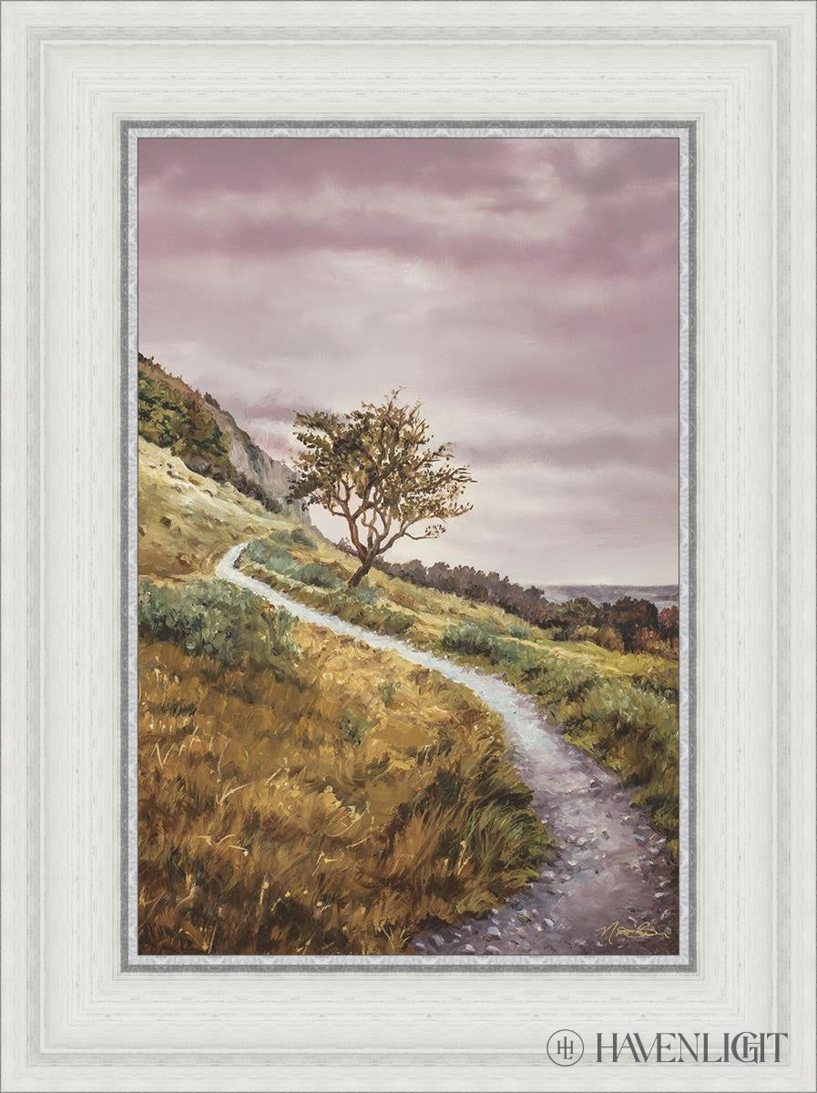 Broken Path Mountain Top Wall Art - Handmade Boho Decor for Living Room, Bedroom & Office - Inspirational Nature Landscape Painting for Home Decor