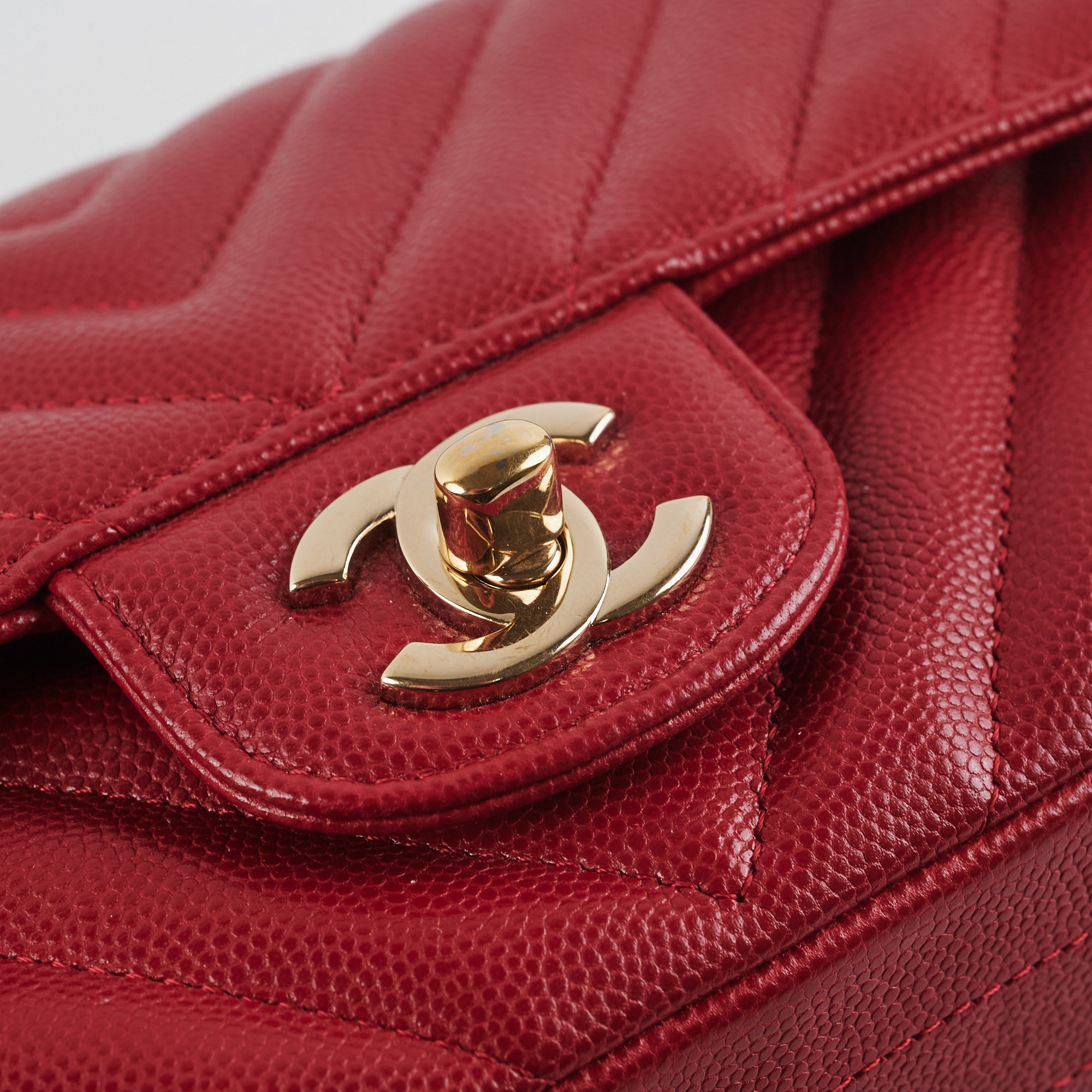 Chanel 18B Chevron Rectangular Mini Bag in Red - Luxury Crossbody Purse for Women, Perfect for Parties & Evening Events