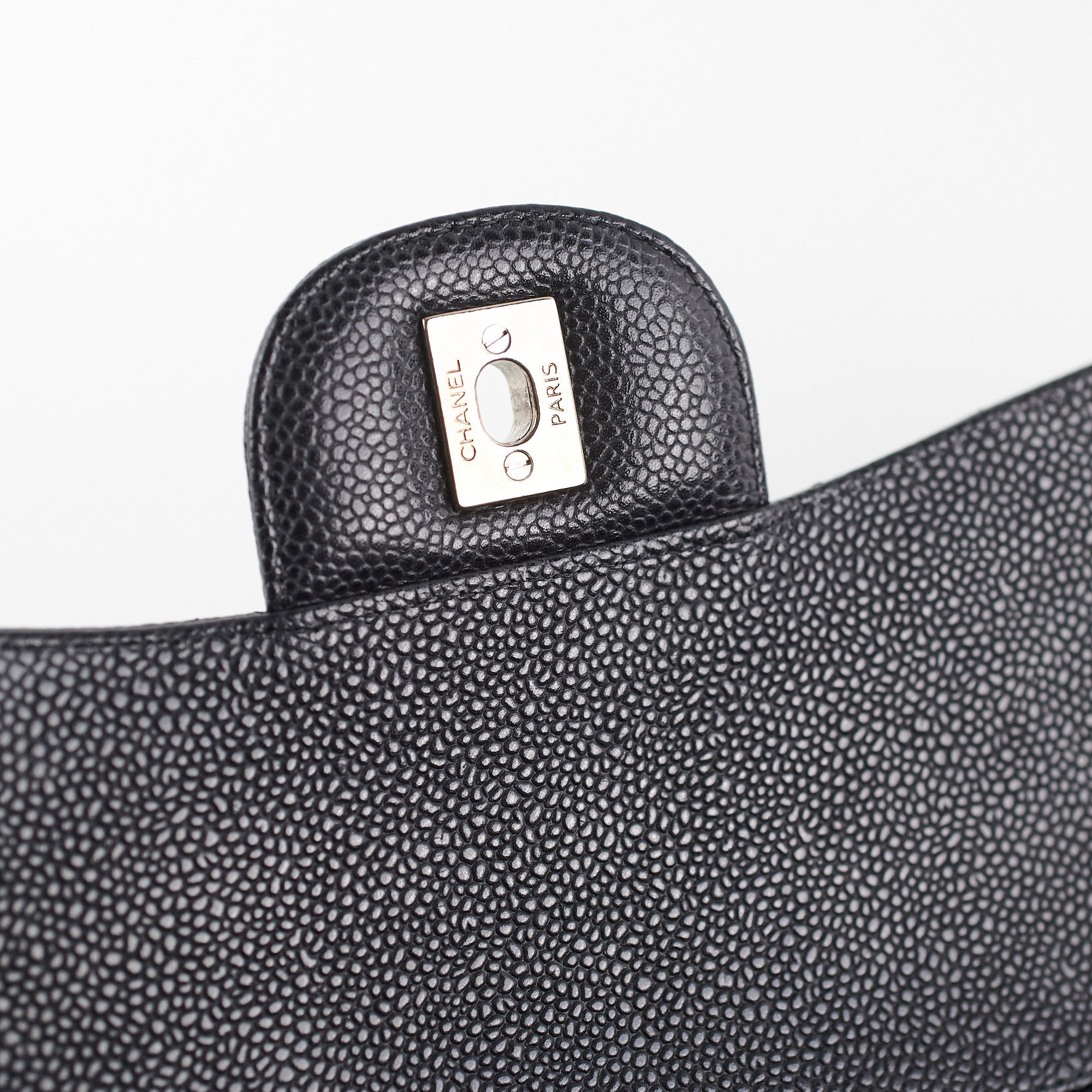 Chanel Quilted Caviar Leather Double Flap Jumbo Bag in Black | Luxury Designer Handbag for Women | Perfect for Evening Events, Work & Travel