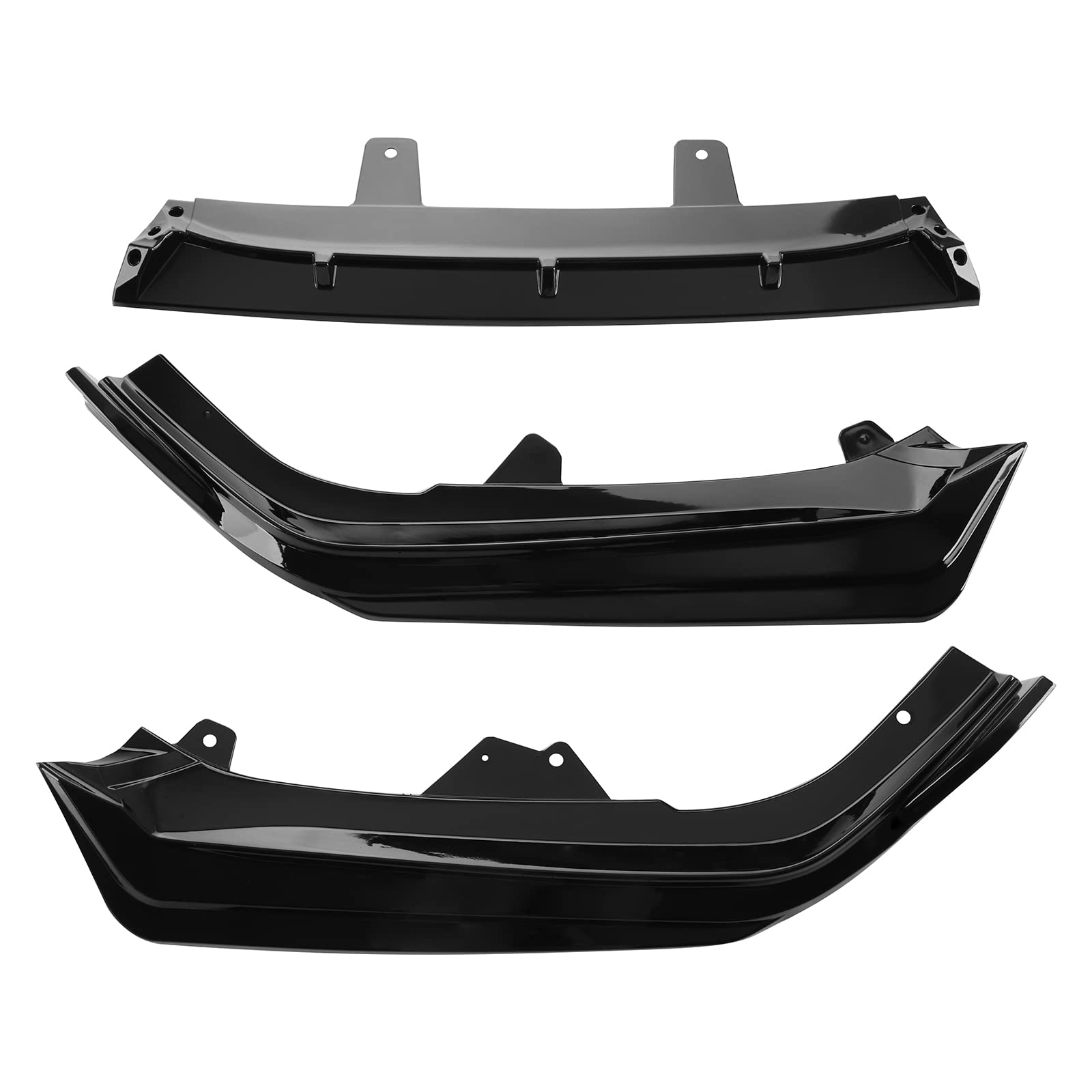 MotorFansClub 3-Piece Front Bumper Lip Splitter for Honda Accord 2021-2022 | Glossy Black Bumper Spoiler | Enhances Aerodynamics & Sporty Look | Perfect for Car Enthusiasts & Street Racing