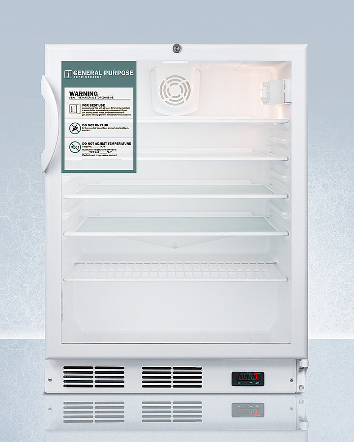 Accucold 24-Inch Wide Built-In All Refrigerator - ADA Compliant, Energy Efficient, Commercial Grade (SCR600GLBIADAGP) - Perfect for Restaurants, Bars, and Home Kitchens