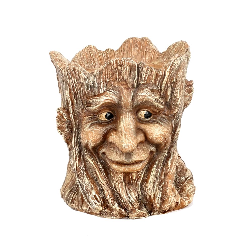 Funny Smiling Face Resin Planter Pot with Drainage Hole - Succulent Plant Holder, Pencil Cup & Desk Organizer for Office, Home Decor & Garden Gifts - Perfect for Indoor Plants, Workspace Organization & Unique Gift Giving