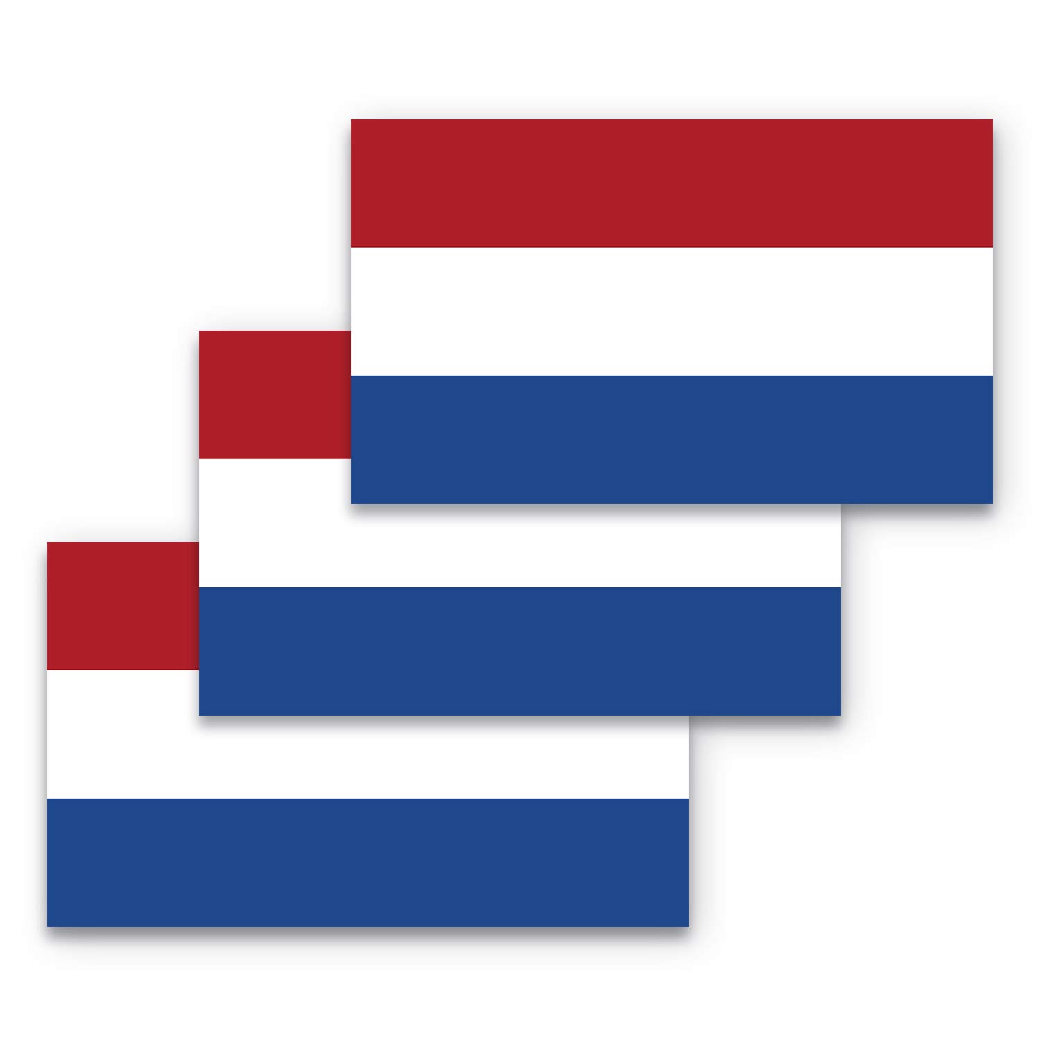 3-Pack 3x5 Netherlands Flag Stickers - Durable Waterproof Dutch Flag Decals for Cars, Windows & Laptops - Perfect for Travel, Sports Events & National Pride Display