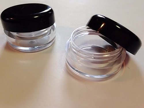 20 Refillable 5g Mineral Eyeshadow Sample Jars with Black Lids - Clear Cosmetic Containers for Makeup Artists & DIY Beauty Products - Perfect for Travel, Salon Use & Home Organization