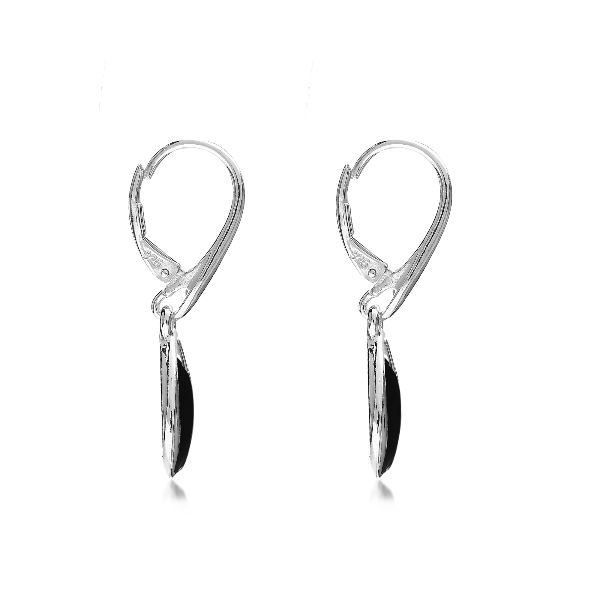 Whitby Jet Sterling Silver Teardrop Earrings – Elegant Offset Designer Jewelry for Women | Perfect for Weddings, Parties & Special Occasions