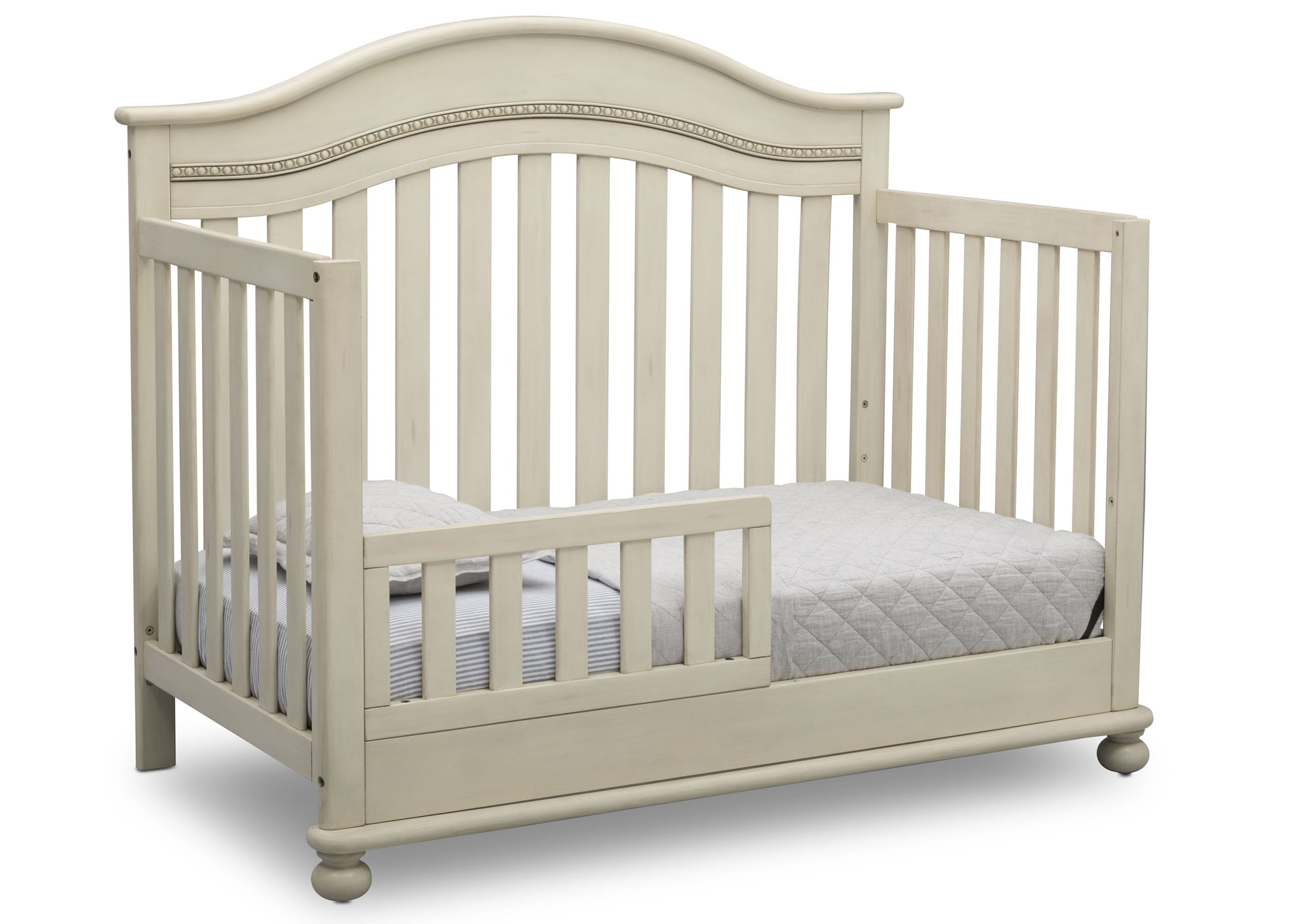 Bristol 4-in-1 Convertible Baby Crib - Toddler Bed, Daybed & Full-Size Bed Frame - Safe Nursery Furniture for Newborns & Kids - Perfect for Bedrooms, Daycare & Guest Rooms