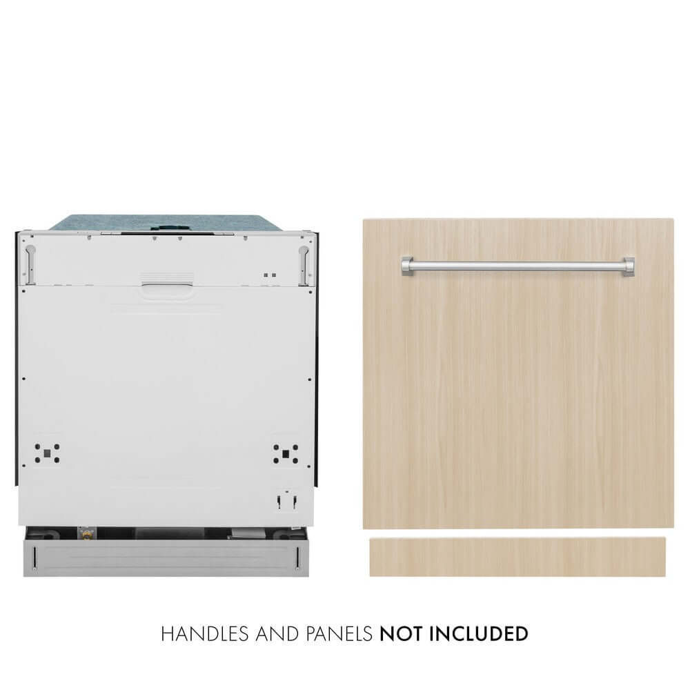 ZLINE 24 Inch Built-In Dishwasher - Panel Ready, Top Control, Stainless Steel Tub, Ultra Quiet 52dBa (Model DW7713 24) - Perfect for Modern Kitchens & Open Concept Homes