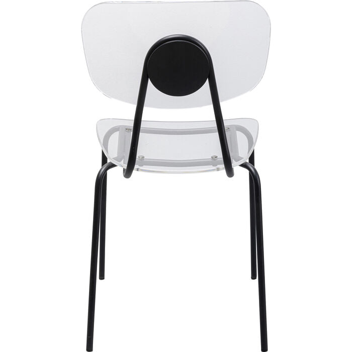 Viola Clear Transparent Acrylic Chair - Modern Minimalist Dining Chair for Home, Office, Restaurant & Cafe Decor