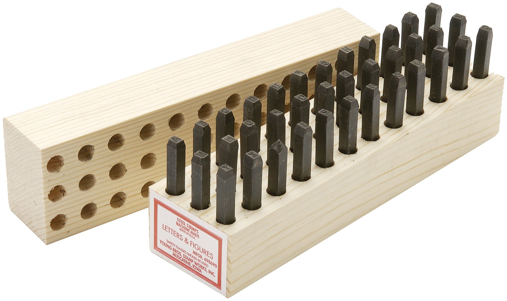 Young Bros 06361 36-Piece Steel Stamp Set - 1/4