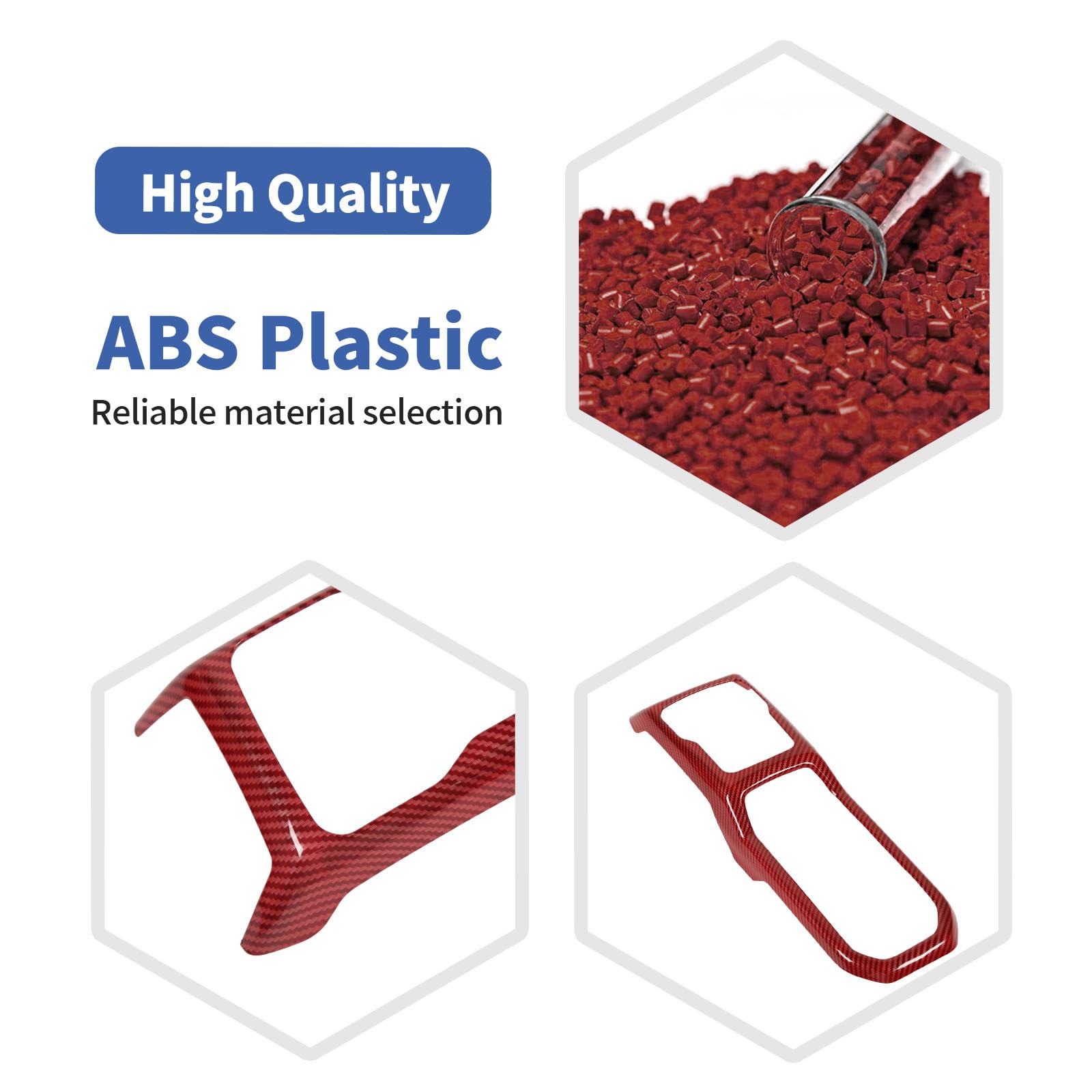 Jeep Wrangler JL JLU (2018+) & Gladiator JT (2020+) Gear Shift Cup Holder Panel Trim Cover - RT-TCZ Red Carbon Fiber Interior Accessories - Upgrade Your Off-Road Adventure & Daily Driving Style