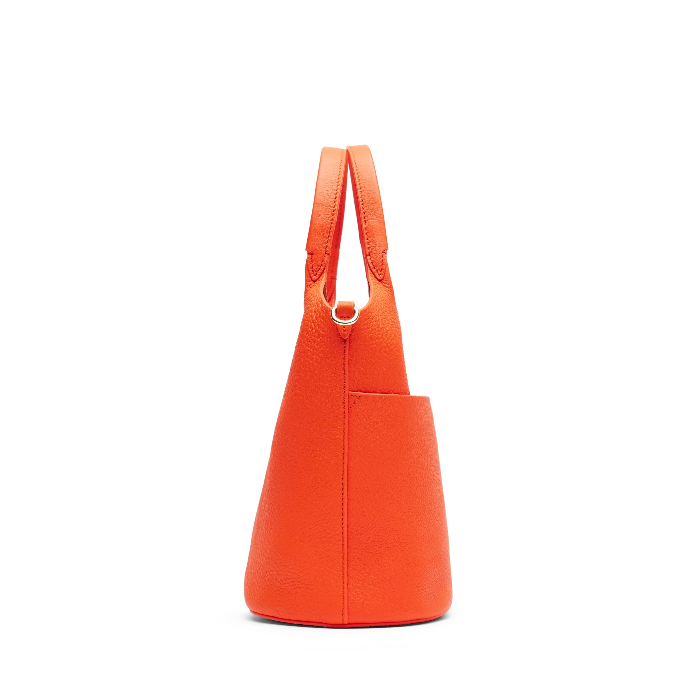Mia Small Bucket Tote Bag in Clementine Orange - Stylish Crossbody Purse for Women, Perfect for Work, Travel & Everyday Use