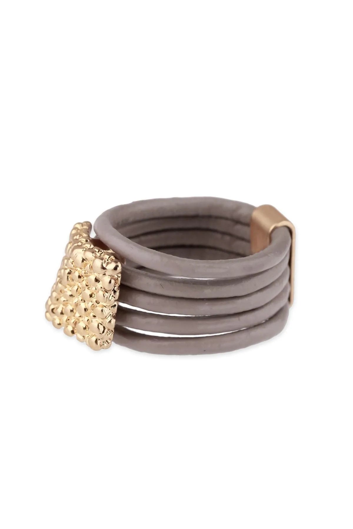 Luxury Caviar Leather Ring for Women - Elegant Handmade Jewelry Gift for Birthday, Anniversary & Special Occasions - Perfect for Parties, Weddings & Date Nights