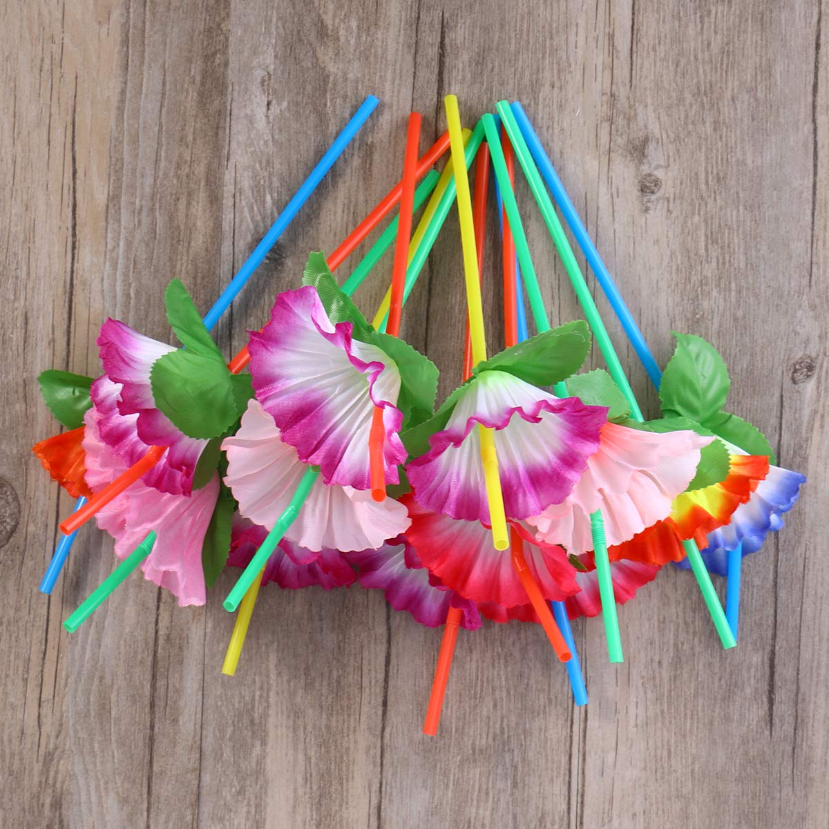 24-Pack Cabilock Extra Long Plastic Drinking Straws - Flexible, Decorative Party Straws for Weddings, Birthdays & Events - Perfect for Cocktails, Smoothies & Beverages