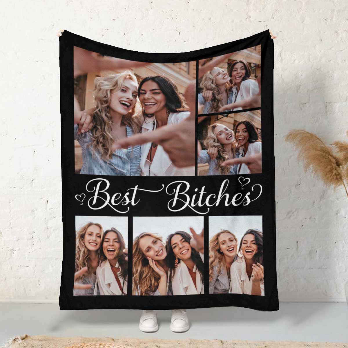 MyPupSocks Personalized Best Friend Blanket - Custom Photo Throw Blanket 40x50 - Perfect Birthday Gift for Women, Friendship Gift for Teen Girls & BFF - Cozy Long Distance Gift for Sister, Soul Sister & Daughter - Ideal for Cuddling, Bed Decor & Special Occasions