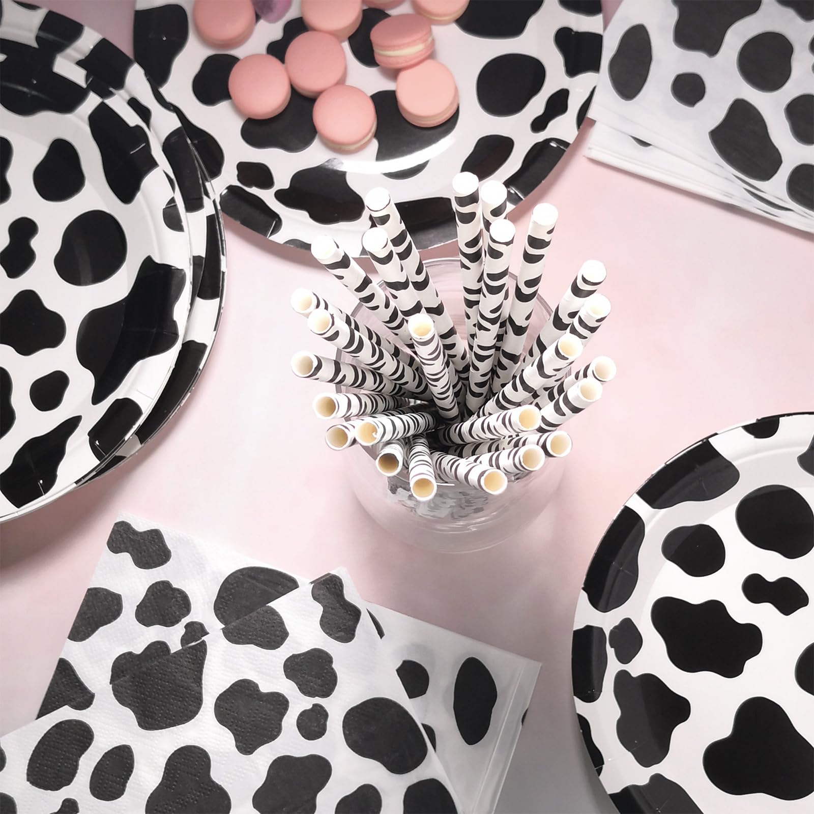 Cow Print Birthday Party Decorations for Girls & Boys - Farm Themed Plates, Napkins & Party Favors - Perfect for Cowboy Baby Showers, Farm Birthday Parties & Western Celebrations