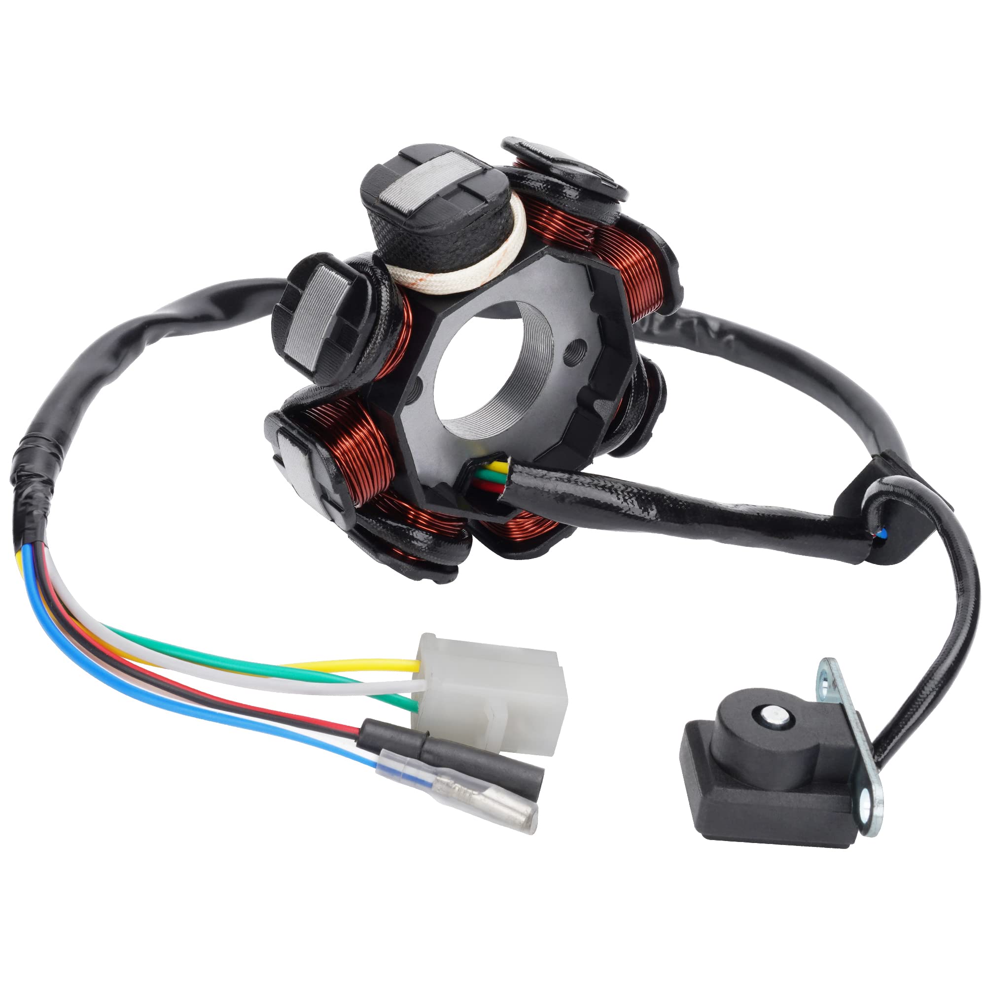 High Performance Ignition Stator Magneto 8 Coil 5 Wires - Compatible with GY6 50CC 60CC 80CC 150CC ATV Scooters (TAOTAO Paliden) - Perfect for Engine Repair & Scooter Maintenance