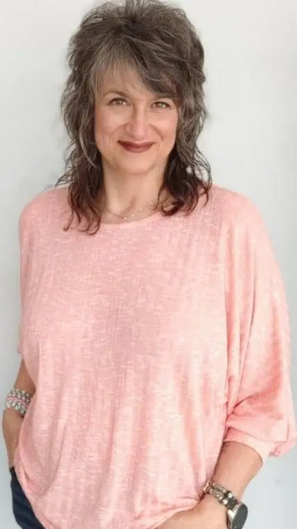 Stylish Pink Ribbed Casual Top for Women | Trendy & Comfortable | Perfect for Everyday Wear, Outings & Layering