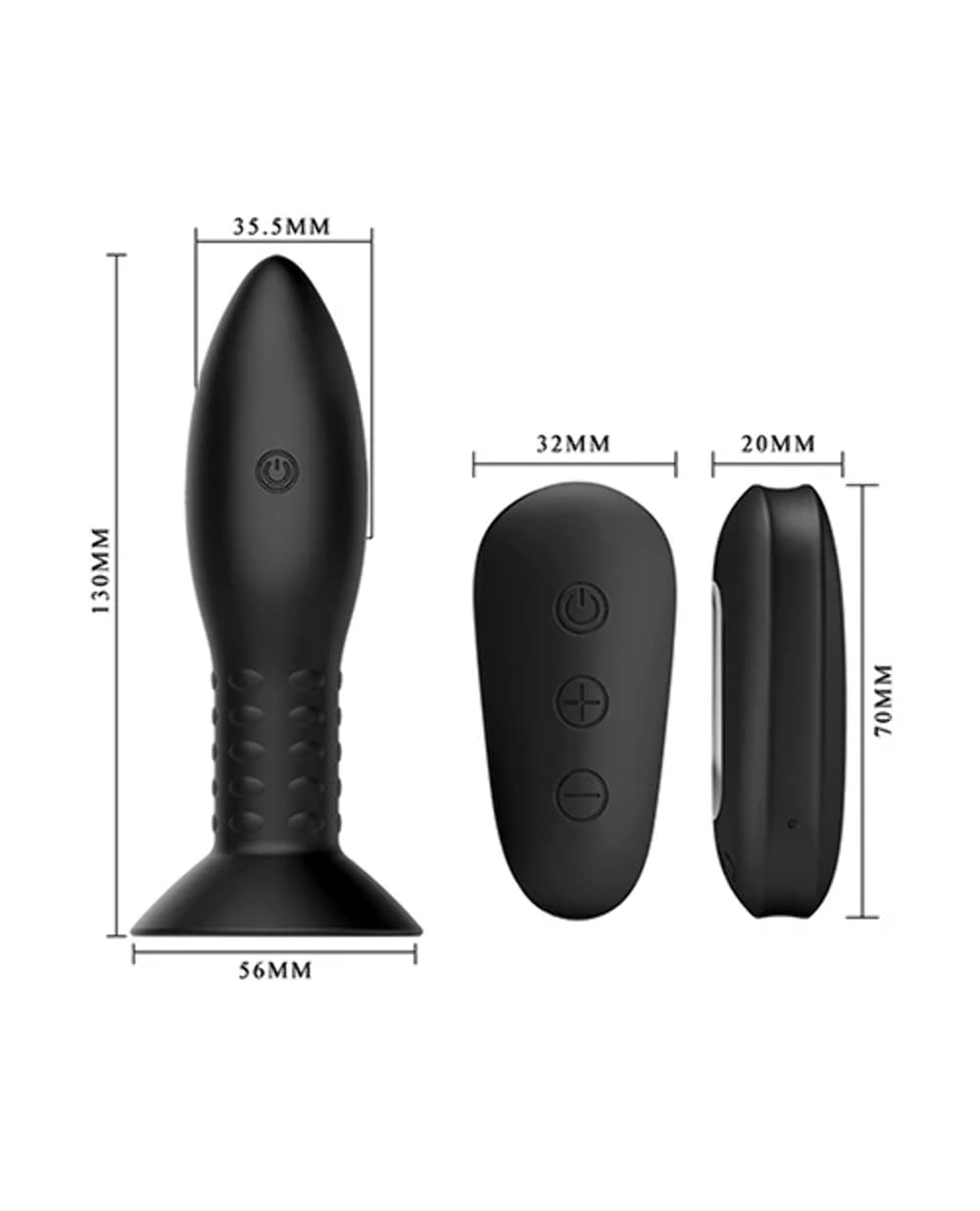 Mr. Play Rotating Bead Butt Plug - Black Silicone Anal Toy for Men & Women - Sensual Pleasure & Prostate Massage - Perfect for Couples Play & Solo Exploration