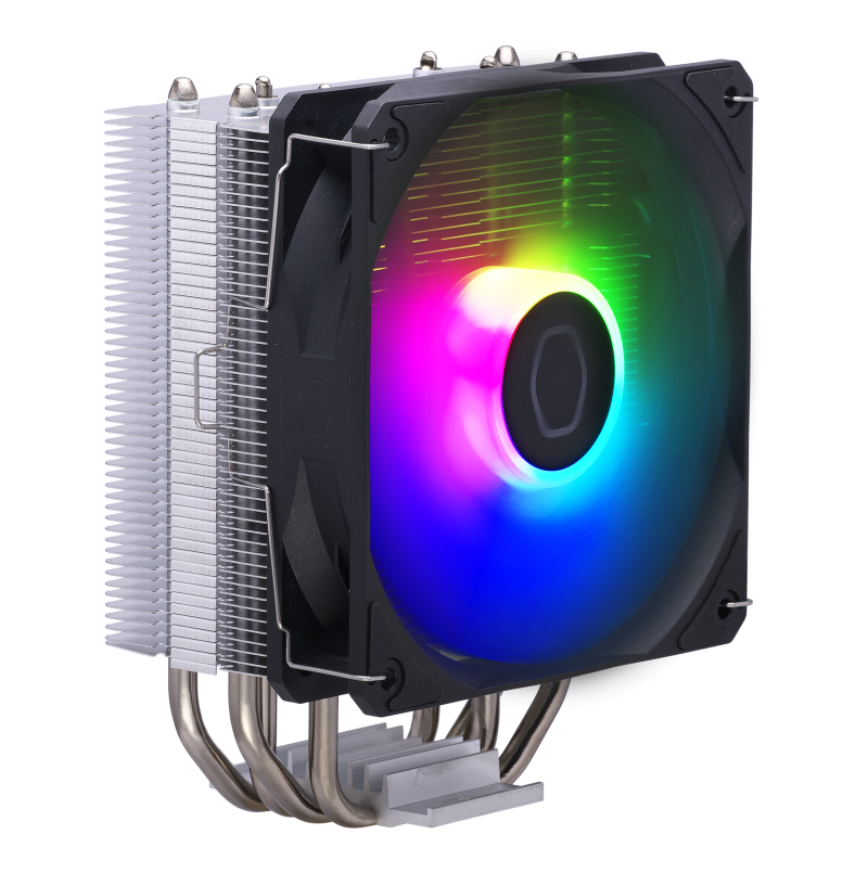 Cooler Master Hyper 212 Spectrum V3 ARGB CPU Air Cooler - 120mm PWM Fan, 4 Heat Pipes, Intel/AMD Compatible (RR-S4NA-17PA-R1) - Perfect for Gaming PCs & High-Performance Builds
