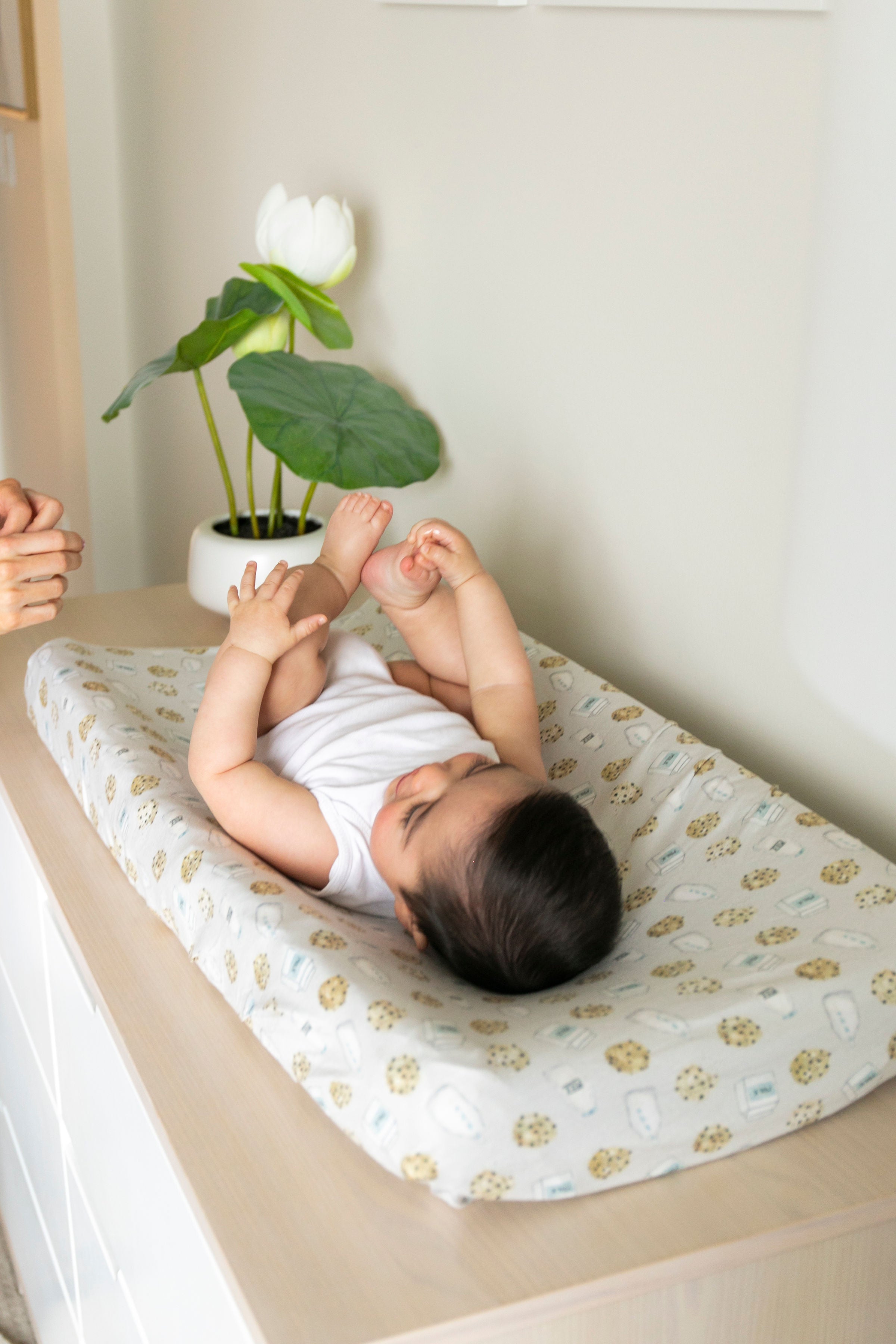 Premium Soft Knit Diaper Changing Pad Cover - Breathable & Waterproof Baby Changing Mat Cover for Nursery, Travel & On-the-Go Use