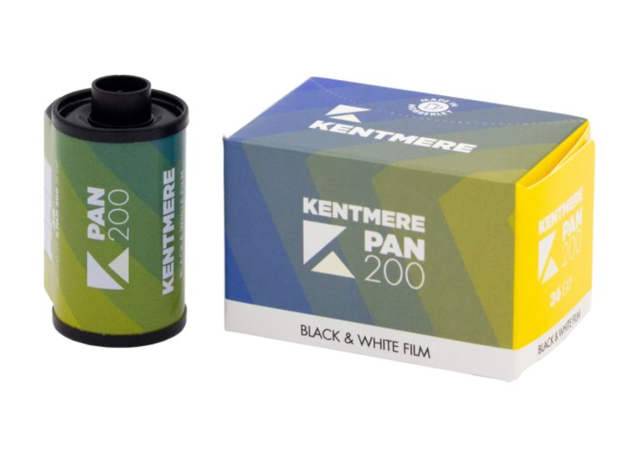 Kentmere Pan 200 ISO 35mm Black & White Film Roll - 24 Exposures for Street Photography & Classic Film Cameras