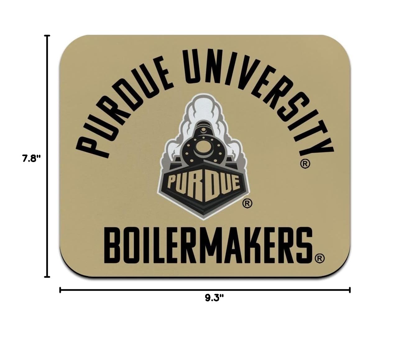 Purdue Boilermakers Low Profile Thin Gaming Mouse Pad - Non-Slip Rubber Base for PC, Laptop & Office Use - Perfect for Gamers, Students & Work