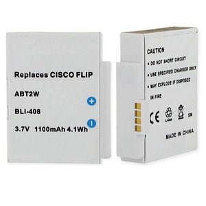 Original Cisco Flip Abt2W 3.7V 1100mAh Replacement Battery - Compatible with Cisco Flip Video Cameras | Long-Lasting Power for Travel, Vlogging & Outdoor Recording