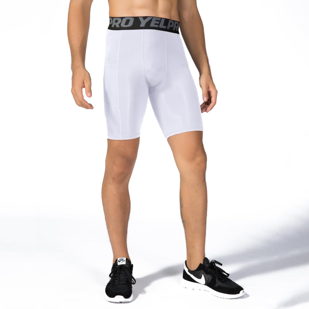Queerier Men's Compression Shorts 1/3/4 Pack - Breathable Spandex Workout Underwear for Running, Gym & Sports | Moisture-Wicking Athletic Base Layer for Men | Ideal for Workouts, Cycling & Active Lifestyle