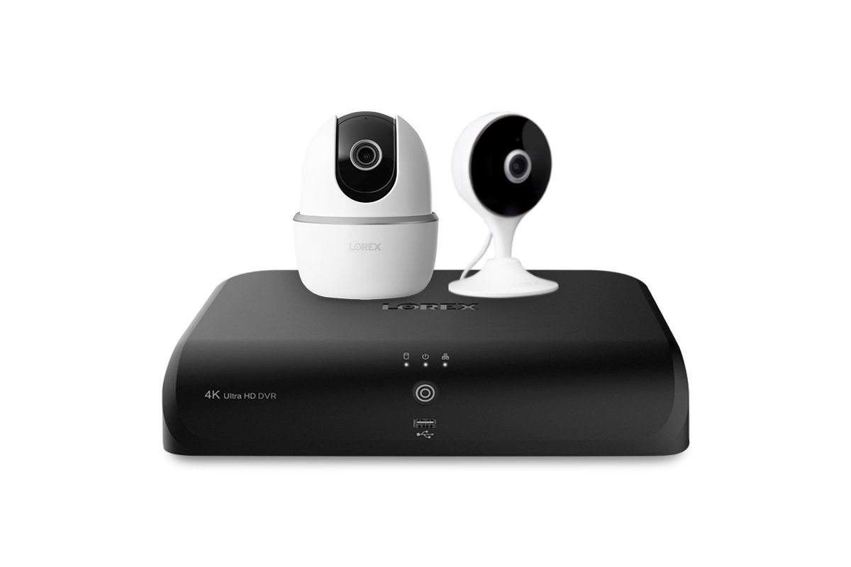 Lorex Fusion 4K 12-Channel Security Camera System (8 Wired + 4 WiFi) with 2TB DVR, 2K Indoor/Outdoor WiFi Camera & 2K Pan-Tilt Indoor Camera - Home & Business Surveillance Solution