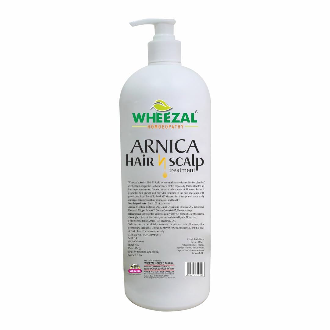 WHEEZAL ARNICA Hair & Scalp Shampoo - 500ml for Dry, Itchy Scalp & Hair Growth - Natural Arnica Extract for Healthy Hair Care - Perfect for Daily Use & Scalp Treatment