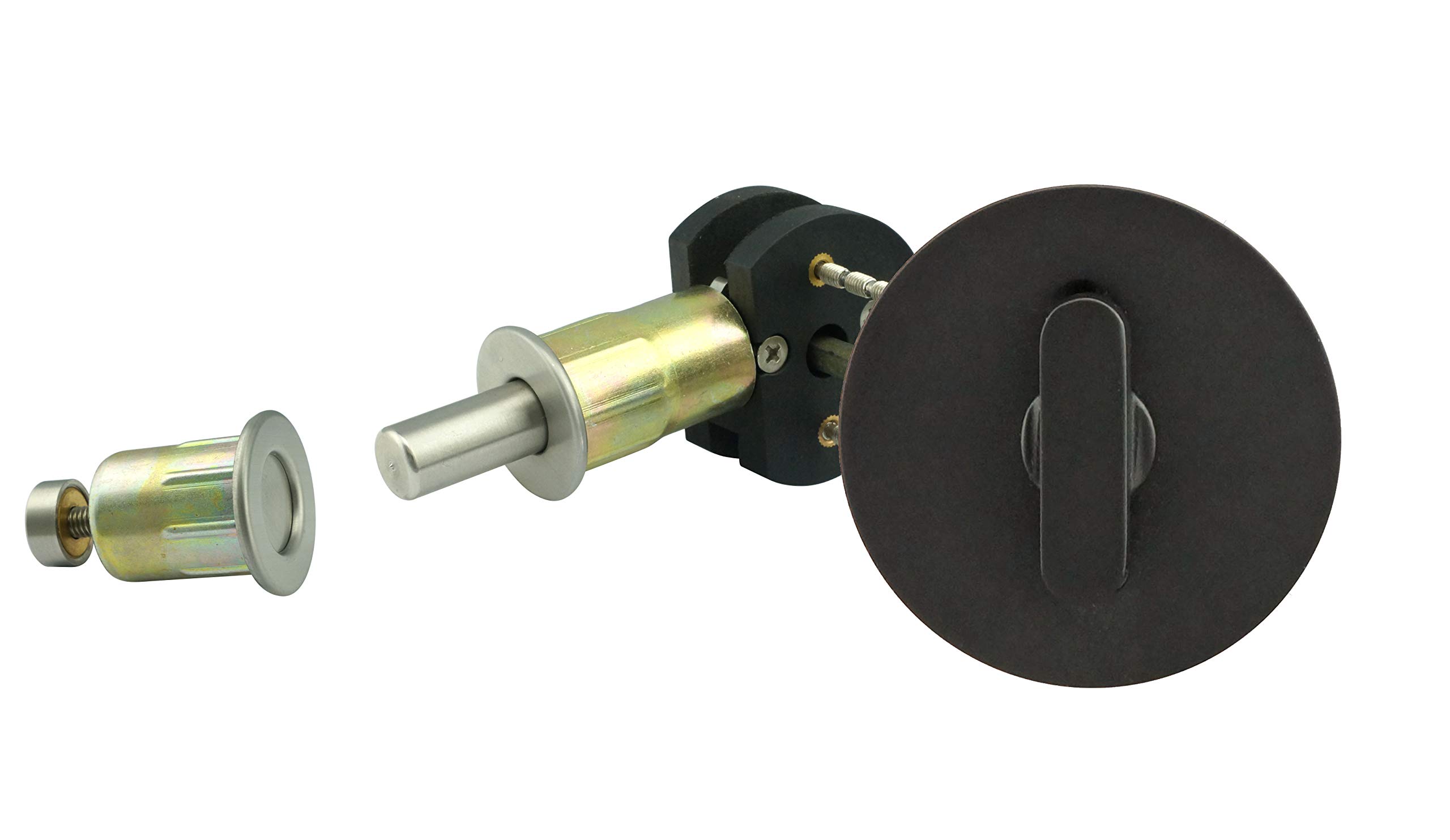 EC1216-BD4214-19G Rose Barn Door Privacy Lock - 2-1/4