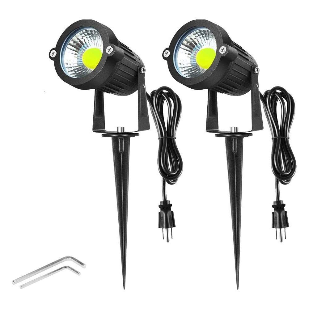 5W Cool White Outdoor LED Landscape Lights - Waterproof Garden & Yard Path Lighting for Decorative Walls, Trees, Flags - Perfect for Driveway, Walkway, Patio & Backyard Illumination