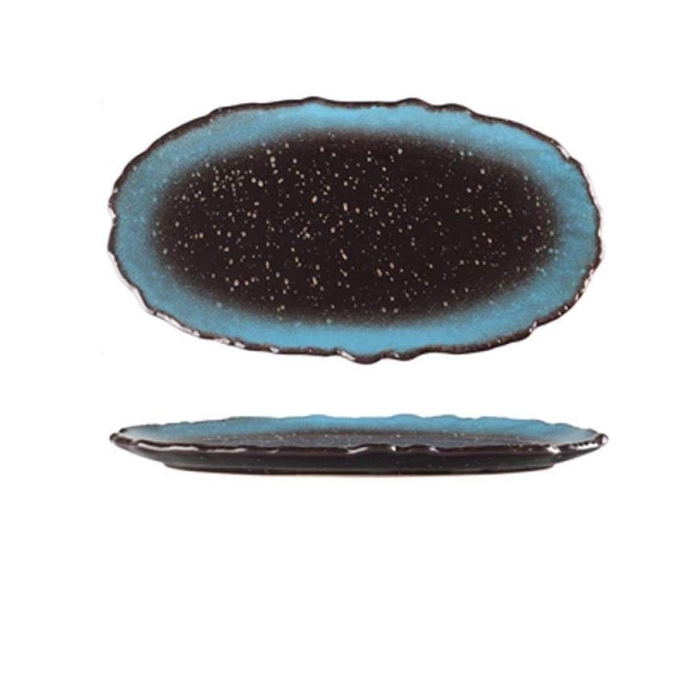 Premium Oval Ceramic Dinner Plate - Large Fish & Dumpling Serving Dish for Restaurants, Hotels & Home Dining - Durable & Stylish for Western Cuisine, Family Gatherings & Special Occasions