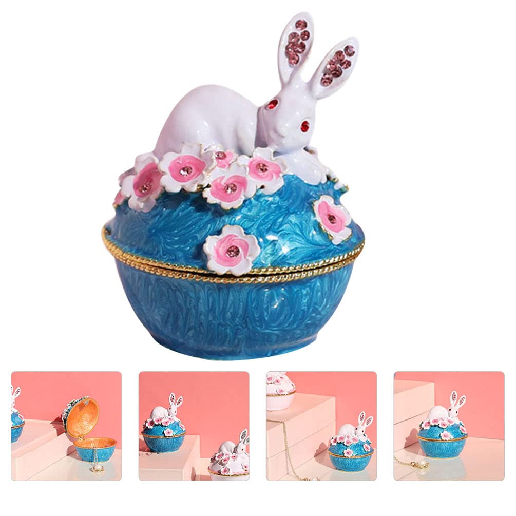 1pc Elegant Alloy Jewelry Box - Portable Ring Storage Case for Travel & Desk Organization | Perfect for Gifts, Wedding Rings, and Jewelry Display
